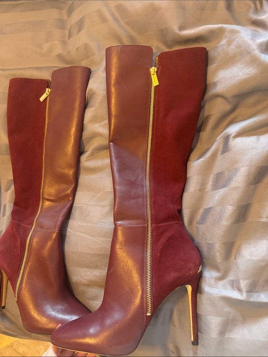 Michael Kors Shoes - Michael Kors Burgundy Stiletto Boots